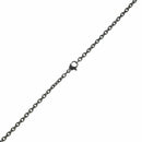 Jewelry Man Chain, Stainless Steel, O-Link Necklace, Black - 3mm wide - 65c