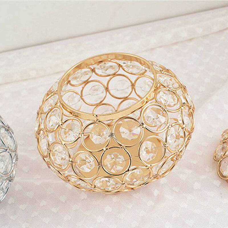 2Crystal Votive TeaLight Candle Holder Candlestick Wedding Party Home Desk Decor