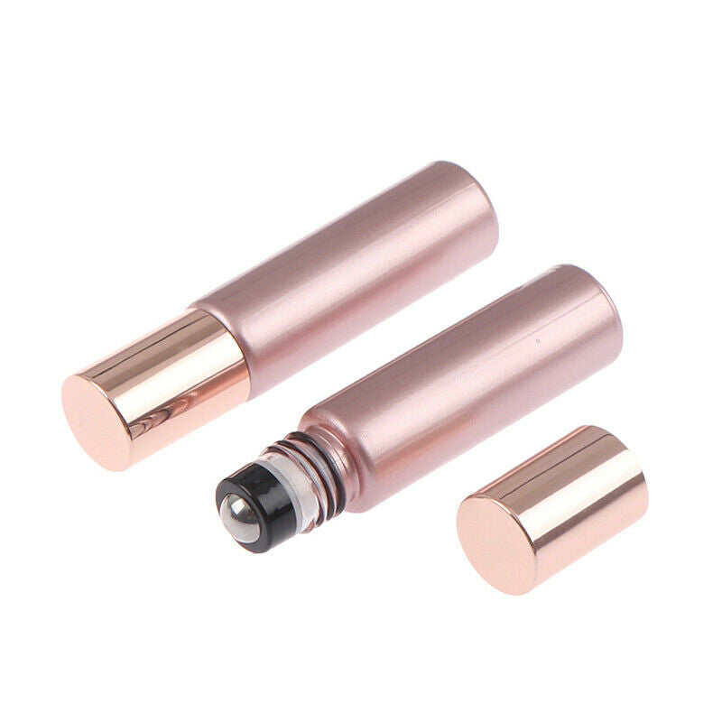 10ml  Essential Oil Bottles Roll on Glass Roller Ball Refillable Empty ContaS Hn