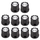 10 Pieces Electric Guitar Bass Plastic&Aluminum Sheet Control Knob Buttons