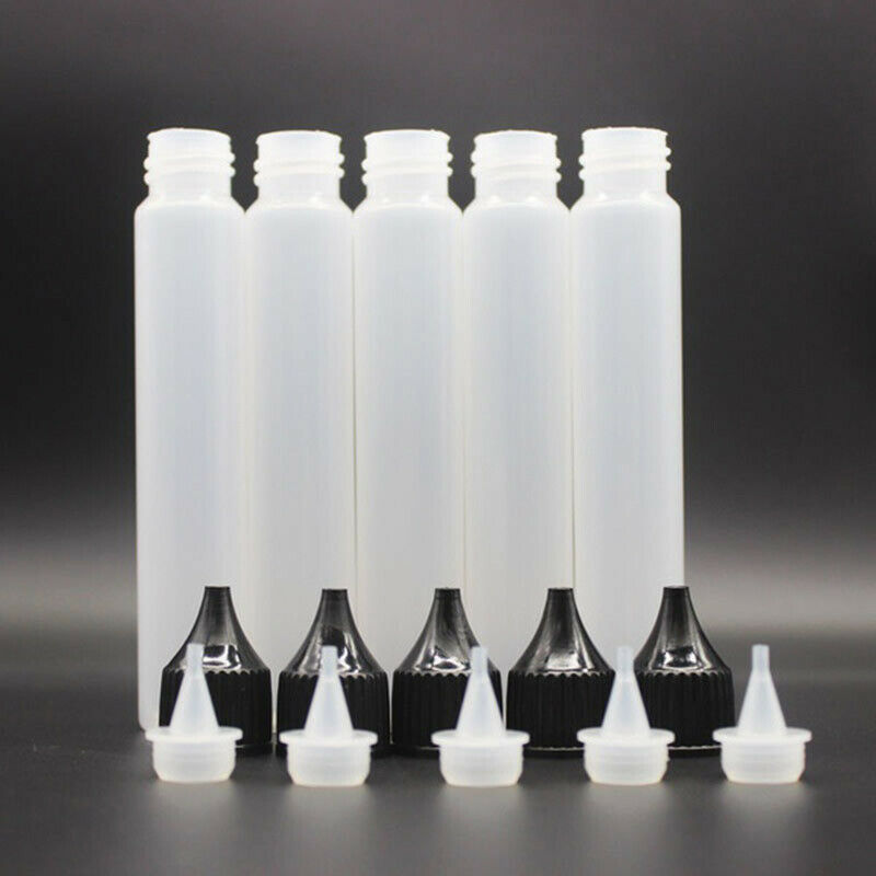30ml Smoke oil Bottle Needle Precision Tip Bottles Empty Bottles 5Pcs E2U1