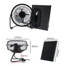 4'' USB Iron Solar Powered Fan 3W Panel For Outdoor Home Cooling Ventilation HOT