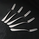 5x Cocktail Dessert Fork Tasting Stainless Steel Appetizer Cake Fruit Forks EAO