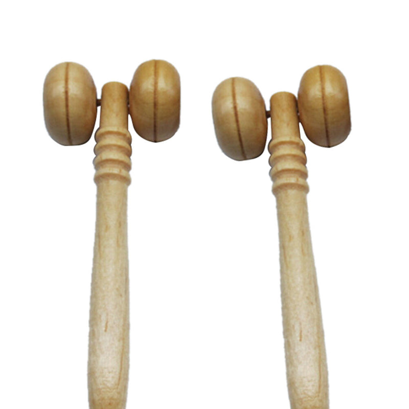 2x Wooden Roller Health Massager Reflexology Face Body Stress Relief Relax Sp.AU