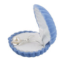 Shell Shape Velvet Pendant Necklace Jewellery Display Storage Case Xmas Gif