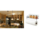 Adhesive Paper Towel Holder Shelf,Wall Mounted Paper Towel Holder Basket fo