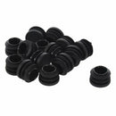 15pcs Black 19mm Dia Round Plastic Blanking End Cap Tubing Tube Insert X8Z7