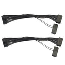 2pcs 30CM Dual PSU Power Supply 24 pin ATX Motherboard Adapter Cable