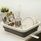 Foldable Dish Kitchen Storage Holder Drainer Bowl Dinnerware Draining Tray