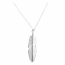 Women Jewelry Feather Pendant Chain Necklace Long Sweater Chain Statement J