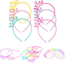 6x Crown Headbands Baby Girl Kids Hairband Hair Hoop Boho Elastic Headwear  BX