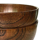 Set of 2 Solid Wood Bowl, 4.5 inch Dia by 2-5/8 inch, for Rice, Soup, Dip, DM6A4