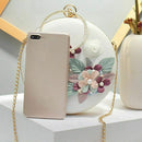 Round Banquet Party Bag With Hasp Lock Women Bag Day Clutches Ladies Weddin