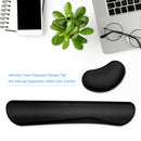 Memory Foam Keyboard Mouse Pad Set Anti-slip Ergonomic Wrist Care Cushion