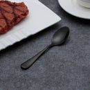 Black teaspoons teaspoons, Mini stainless steel cake spoons, scoop for ice  A6F8