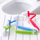 Toilet Brush Scrubber Rim V-type Cleaner Clean Bent Bowl Handle Home House Too T