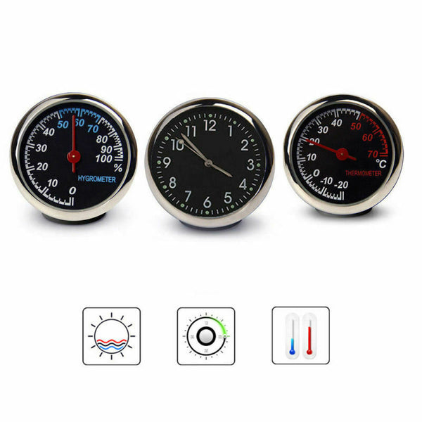 Car Dashboard luminous Quartz Digital Clock Thermometer Hygrometer Orname MRR