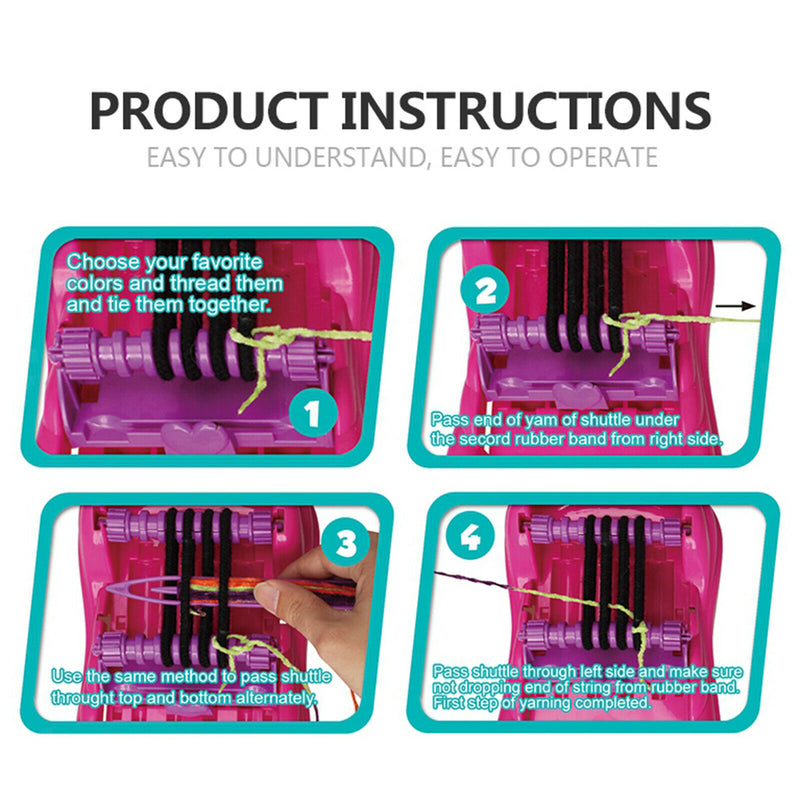 Plastic Hair Band Machine Bracelet Headwear DIY Hand Knitting Maker Machine