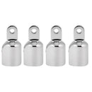 4 x 25mm Eye End Cap Marine Stainless Steel 316 Bimini Top Fitting Tube End Cap