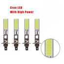 4x Car H1 COB LED Headlight Hi/Lo Beam DRL Driving Light Lamp Bulb White XIK