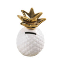 Cute Ceramic Pineapple Piggy Bank Coin Money Saving Box Gift Decor White