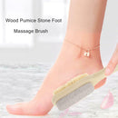 Wood Pumice Stone Foot Massage Brush Feet Exfoliating Remover Scrubber Tool