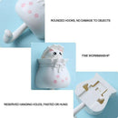 Coat Hooks Adhesive Peeking Cat Wall Mounted ABS Robe Towel Hook 2 Pack for