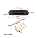 4 String Rosewood Bridge with ABS Saddle Nut Slotted Bridge Pin For Ukulele
