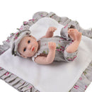 Rose Printed Overalls Rompers Hat Carpet Clothes for 10-11Inch Reborn Baby Boy