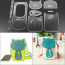 8pcs Acrylic Clear Leather DIY Craft Pattern Template Leathercrafts Supplies