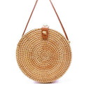 Bohemian Bali Rattan Bags For Women Small Circle Beach Handbags Summer Vint