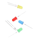 750Pcs 3mm Assorted Clear LED Kit Super Bright Light Emitting Diodes 5Colors
