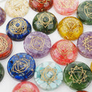 DIY Mold Seven Chakras Semicircle Hemisphere Round Mirror Silicone Crystal M Ew