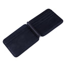 Black Men's Leather Wallet Cowhide Money Clip Credit Card Holder Purse
