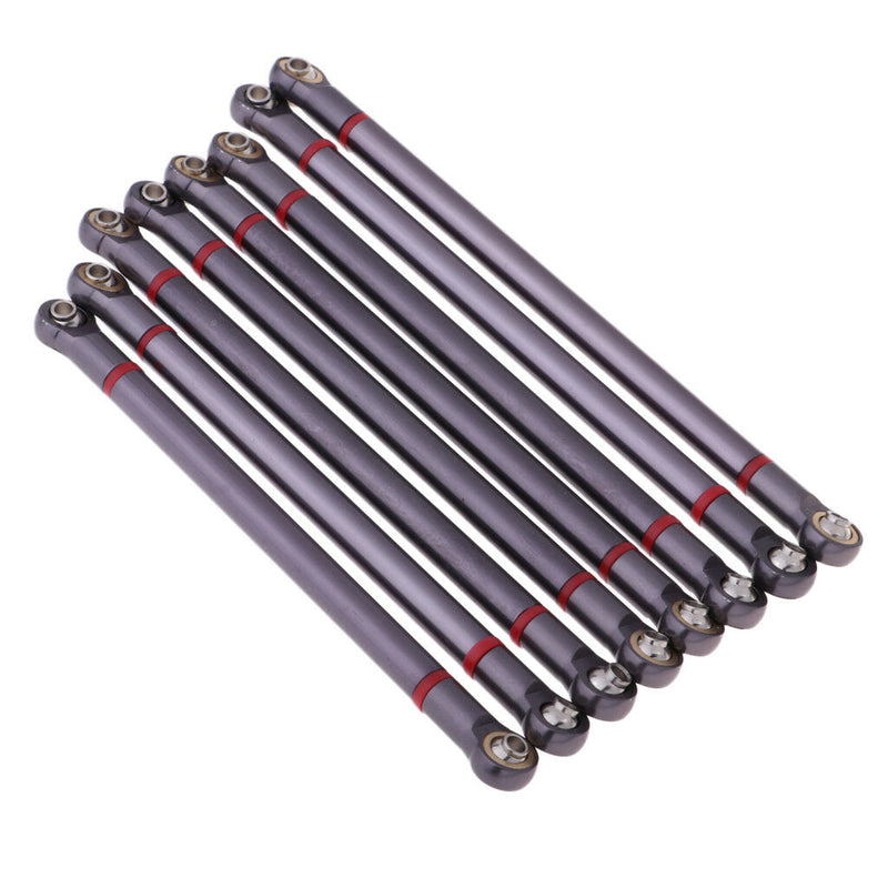 8pcs Aluminum Axle Link Pulling Rod 130/125/115mm for Axial SCX10 RC Crawler