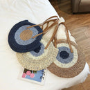 Round Straw Bags Women Summer Rattan Bag Handmade Woven Beach Cross Body Ba