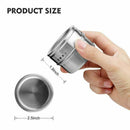 12pcs/set Clear Lid Magnetic Spice Tin Jar Stainless Steel Spice Sauce Stor C5Y3