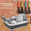 Foldable Dish Rack Kitchen Storage Holder Drainer Bowl Tableware Drying RacSEAU