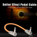 6.35mm Mono Male to Male Right Angle Guitar Effect Pedal Cable (1pc Yellow) A