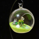 Hanging Clear Glass Ball Air Plant Terrarium With Metal Stand Globe Rack