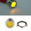 Car Motorcycle DC12V 19mm Dash Panel Indicator Light with Wrie Leads  Yellow
