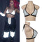Women's Reflective Buckles Festival Bralette Sexy Bra Bustier Crop Tops Cam O7Y8