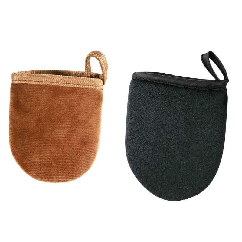 Set of 2 Self Tanner Applicator Tanning Mitten Glove Body Cleaning Reusable