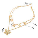 Fashion Bohemian Women Girls Double Layer Butterfly Necklace Choker Jewelry GiTE