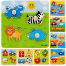 Adjustable Wooden Colorful AnimalBrick Puzzle Baby Kid Toddler Educational FT