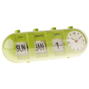Creative Manual Flip Clock Simple Desk Down Page Clocks Table Clock-Green