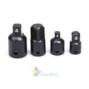 4pcs 3/8" 1/2" 3/4" Air Impact Reducer Drive Adapter Converter Socket Wrench Kit