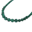 Charm Green Malachite Necklace OT Clasps Round Beads Necklace Women Jewelry