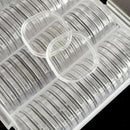 Coin Capsules Round Plastic Coin Holder Case w/ Storage Organizer Box for
