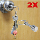 2 Pcs Super-Strong Neodymium Pocket Key Chain Test Ring Keyrings Magnet Holder